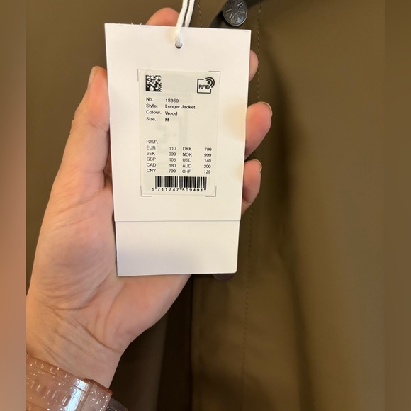 LAST ONE! 🚨🚨Rains Longer Jacket in Wood Size Medium Unisex NWT - Picture 11 of 16